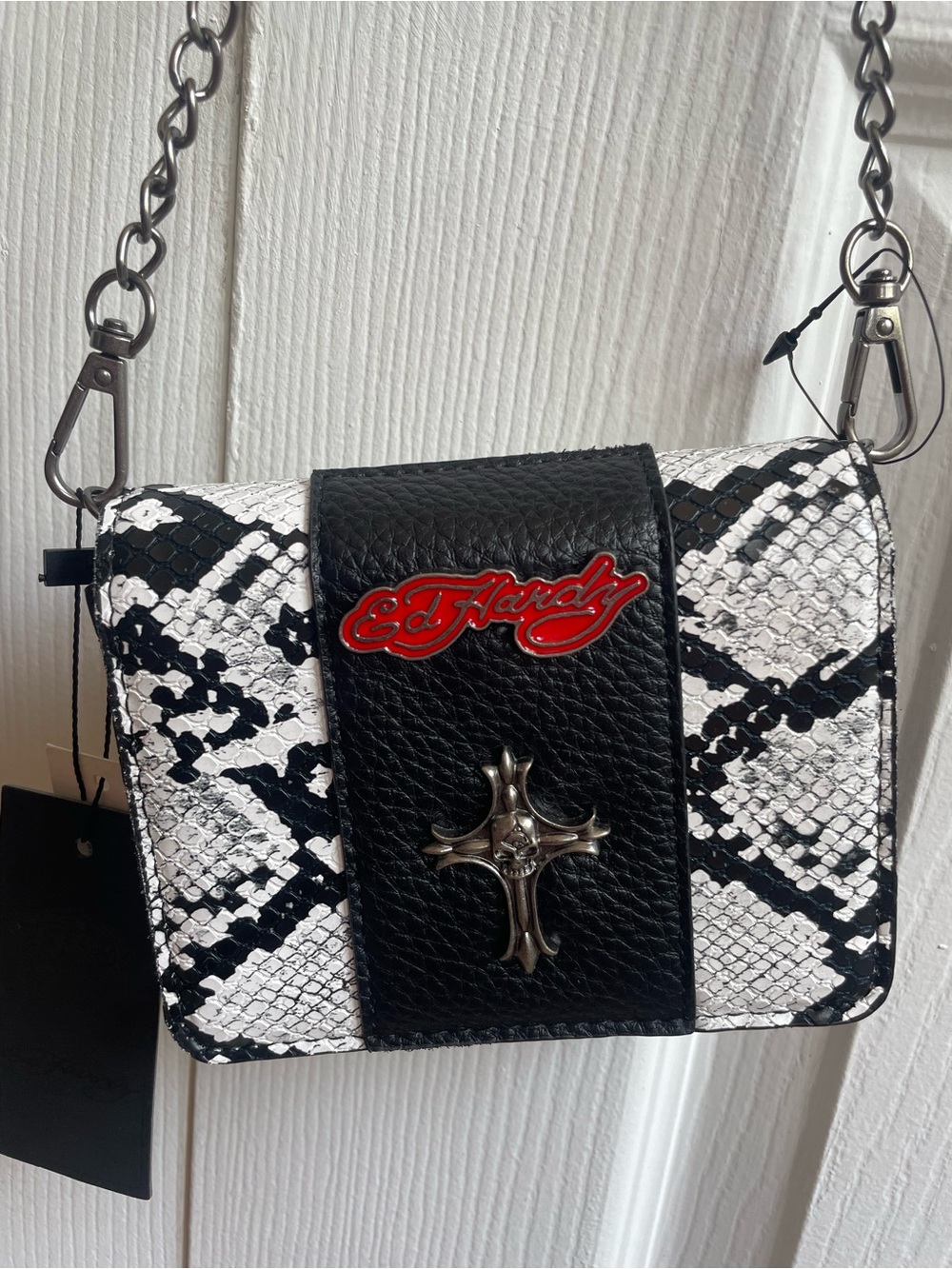 Ed Hardy Snake Print Mini Purse